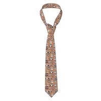 YYHWHJDE Cute Owls Prints Men's Necktie - Quality Polyester Fiber Tie for Business, Daily Life,