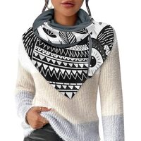 HETPLSD Black And White Owl Scarf for Women Men - Fashion Soft Triangle Neck Gaiter Warm Winter Scar