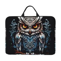 360° Protective Laptop Sleeve 14 Inch owl Laptop Case with Handle Shockproof Computer Bag Waterp