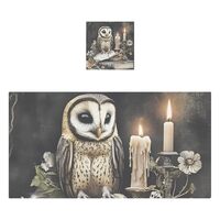 AIXIWAWA Cotton Bath Towels Set Owl Gothic Print 2 Pcs Soft Absorbent for Facial Body Cleaning Dryin