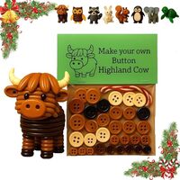 Literalous DIY Button Animal Ornaments, 3D Animal Button Christmas Decorations, Including Turtle Owl