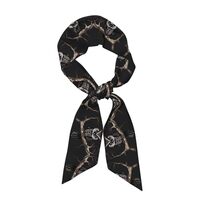 Late Night Owl Printed women's headscarf, fashionable silk scarf, suitable as a headscarf, scar