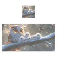 AIXIWAWA Cute Owls Print Bath Towels 2 Pcs Set for Bathroom, Soft Absorbant Cotton Towel for Cleanin