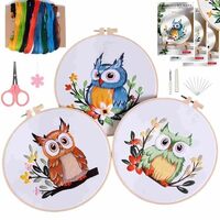 Chomiou Owl Embroidery kit, Adult Embroidery kit, Suitable for Beginners, Including Embroidery Cloth