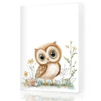 Shrago Kids Small Photo Album 4x6, Owl Lovers Gifts, Cute Floral Owl Baby Photo Album with 18 Pocket