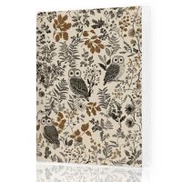 Shrago Boho Floral Owl Small Photo Album 4x6, Vintage Neutral Botanical Bird Photo Album with 18 Poc