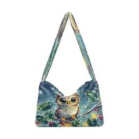 DUOBU Cute Owl Plush Underarm Bag Women's Tote Handbags Shoulder Bag for Autumn and Winter