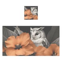AIXIWAWA Bath Towel Set Owl Flower Print, 2 Pcs Large Cotton Towels Soft Absorbent for Bathroom Faci