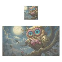 AIXIWAWA Abstract Cartoon Owl Bath Towel Sets for Bathroom, Soft Absorbant Cotton Towels for Facial