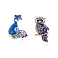Fox Pin Brooch Owl Pin Cute Animal Pins Fox Jewelry Gifts Animal Brooch Pins for Clothes Owl Jewelry