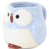 Mino ware Japanese Pottery Mug Cup Owl Shape made in Japan (Japan Import) CPM026 (Pastel Purple)