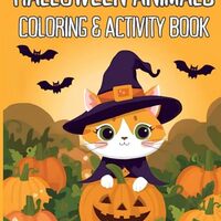 Halloween Animals Activity & Coloring Book for Kids & Adults – Spooky, Fun & Cute 