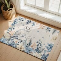 2x3 Area Rugs, Christmas Owl Non Slip Area Rugs for Living Room, Bedroom, Barhroom, Entryway, Eucaly