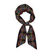 NYBAHITZD Elegant Rosette Owl Printed Silk Scarf for Women-Multi-Use Accessory for Evening Dresses,