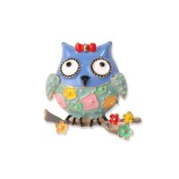 Kokoma Cute Owl Brooch Pin for Women Colorful Bird Animal Enamel Lapel Pin Safety Pin Badge for Clot