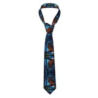 WZYCWB Mysterious Owl Printed Men's Ties - Business Suit Accessories, Groomsmen and Bridesmaids