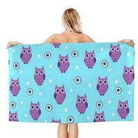 AFHYZY Owl Microfiber Beach Towels for Adults Sand Free Quick Dry Gym Shower Towel Absorbent Oversiz