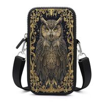 CASOWAT Mystery Owl Phone Purses With Detachable Strap Fashion Cell Crossbody Shoulder Bag Mobile Ph