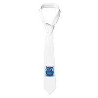 AMREWQYL blue owl(1ï¼‰ printed Men's Necktie Silk Tie suit and tie