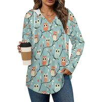 Novastar Long Hoodies for Women Trendy - Colorful Owl Cute Print Cozy Loose Fit Ladies Sweatshirts A