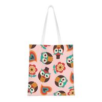 Cute Cartoon Owl Ladies' Handbag, Foldable Open Shoulder Bag, Travel Shoulder Bag, Suitable For