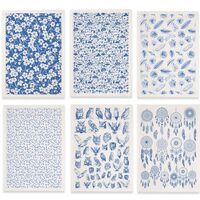 SUPERDANT 5PCS Owl Mushroom Underglaze Paper Transfer Dreamcatcher Flowers Transfer Paper for Clay C