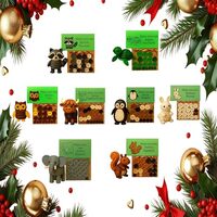 8 PCS DIY Buttons Highland Cow Craft Kit,Includes Owls,Rabbits,Elephants,Penguins, Squirrels,Turtles