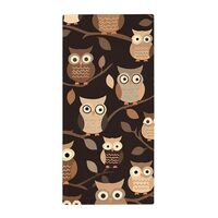 ELUZZIZUT Super Soft Bath Towel 13.8 by 28.7 Inches Cute Brown Cartoon Owls Highly Absorbent and Qui