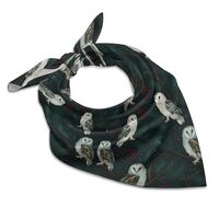 ZEYARUIBO Owl & Berry Bandana Headband Handkerchief for Women Unique Neck Hair Scarf 18"x18