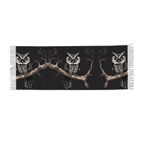 Hgjkyu Late Night Owl Print Cashmerette Fringed Scarf â€“ Long Shawl For Women, Lig