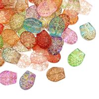 Boranran 100 Pcs Vintage Owl Beads， 15x18.5mm Animal Shaped Lampwork Glass Beads Bulk， Mixed Col