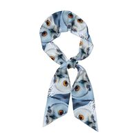 Bkdogkt Snowy Owl Eyes Print Women's Scarf for Spring Autumn Winter Accessory for Travel Office