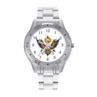 Tattoo Owl Men's Business Watch Fashion Stainless Steel Wristwatches Custom Easy Read Watches f