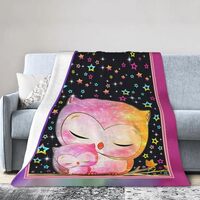 Owl Blanket Soft Plush Fleece Throw Blankets Cozy Fuzzy Owl Stuff Bedding Gifts for Women Girls Boys