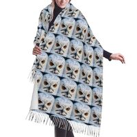 Zhuanyun Snowy Owl Eyes print soft and warm winter scarf for women - lightweight fashion accessory f
