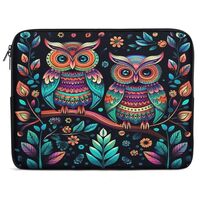 Colorful Owl Pictures Laptop Sleeve Case 17inch, Shockproof Protective Case, 10-17 Inch Computer Sle