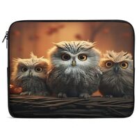 Cute Owl Laptop Sleeve Case 17inch, Shockproof Protective Case, 10-17 Inch Computer Sleeve, Water Re