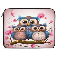 Cute Owls Laptop Sleeve Case 17inch, Shockproof Protective Case, 10-17 Inch Computer Sleeve, Water R
