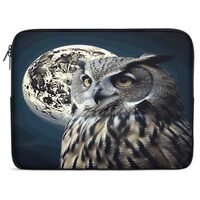 Owl and Moon Laptop Sleeve Case 17inch, Shockproof Protective Case, 10-17 Inch Computer Sleeve, Wate