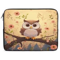 Cute Owl Laptop Sleeve Case 17inch, Shockproof Protective Case, 10-17 Inch Computer Sleeve, Water Re
