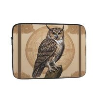 WZYWHJ King Owl Prints Shockproof Portable Laptop Sleeve Case 17 inch for Men and Women Business Tra