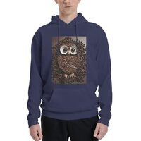 LKWSCGHM Men's Fleece Hoodie Sweatshirts Fall Pullover Hoodies Casual Sweaters Coffee bean owl