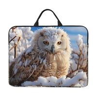 Laptop Case for Women Men 14 inch Snow Owl Laptop Sleeve Shockproof Computer Bag Carrying Case