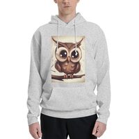 LKWSCGHM Men's Fleece Hoodie Sweatshirts Fall Pullover Hoodies Casual Sweaters Cute Owl Winter 