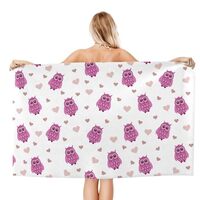 AFHYZY Owl Microfiber Beach Towels for Adults Sand Free Quick Dry Gym Shower Towel Absorbent for Poo