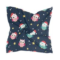 KOPIRIT Silk Scarf for Women Cartoon Christmas Owls Print Head Hair Scarf Head Wrap Bandana 23.6&quo