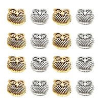 DIYEAH 30Pcs Owl Loose Beads Zinc Alloy DIY Jewelry Making Spacer Charms Connectors for Bracelet Nec