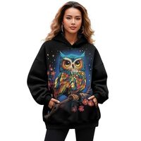 BYCHECAR Hoodies for Women Hoodie Sweatshirt for Women Large Sweatshirts Owl Aesthetic Clothes Loose