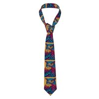 WHJWZY Fashion Men's Necktie - Printed Silk Tie for Business daily work party 57X3.1 inchs Colo