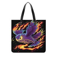 Women's Shoulder Bags Purses Easy to Carry, Lightweight Abstract Fire Flame Owl Art Handbags, T